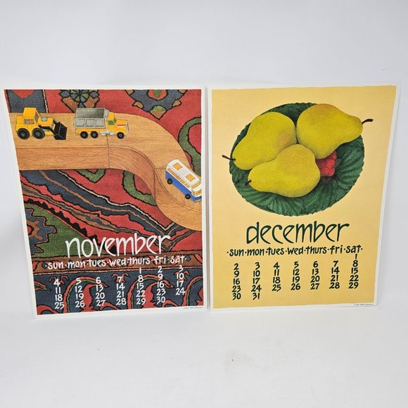 Vintage 1984 Nikki Schumann 12 Poster Portfolio Calendar Prints 11x14 Frameable - Picture 10 of 16